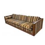 Vintage Mid-Century Wood Frame Sofa - 23 x 96 x 23