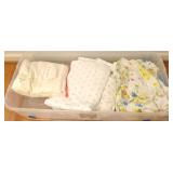 Bin of Assorted Linens