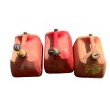 3 Plastic Gas Cans