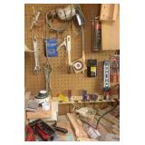 Lot of Assorted Items on Table & Wall