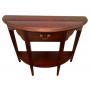 Tiered Single Drawer Demilune Console Table
