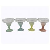 4 Vintage Blendo Margarita Glasses 4.75"