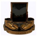 Bronze Baby Shoes w/ Frame - 10 x 8 x 5.5