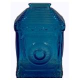 Blue Glass Wheaton Savings Bank - 6 x 3 x 4