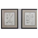 Set of 2 Golf Clubs Prints