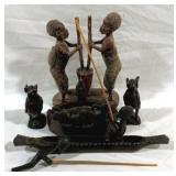 Lot of Carved Wood Figurines