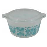 Vintage Pyrex Butterprint Round Dish w/ Lid
