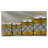 4 Jay Willfred Canisters - 12 x 10 x 8