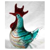 Murano Glass Rooster, 8.25"