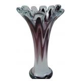 Vintage Murano Hand Blown Art Glass Vase 11"