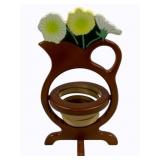 Wood Folding Basket - 14 x 10.5 x 6