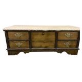 Upholstered Top Hope Chest - 17 x 44 x 17