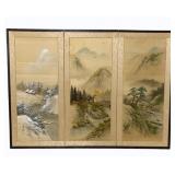 Tri-fold Oriental Screen 36 x 50