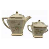 Porcelain Creamer & Sugar Dish - 7 x 8,  5.5 x 4.5