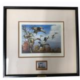 Ducks Unlimited Stamp & Print by David Maass