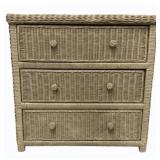 Wicker 3 Drawer Chest 30 x 31 x 19
