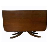 Mahogany Triple Pedestal Drop Side Table