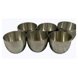 6 Assorted Jefferson Cup Pewter Cups - 3" tall