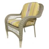 Wicker Chair w/ Cushions 35 x 29 x 26