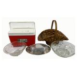 Lot of Assorted Items - Basket, Cooler & More