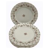 5 Vintage China Plates - 9.5"