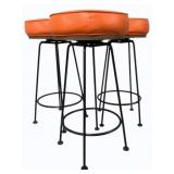 3 Frederick Weinberg Swivel Barstools