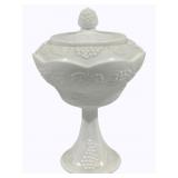 Milk Glass Candy Jar - 10.5"