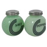 Jadeite Salt and Pepper Shakers 4"