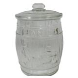 Clear Barrel Planters Peanut Jar 12.5"