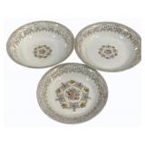 3 Vintage Bowls - 8" & 9" round