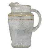 Vintage Glass Pitcher - 8 x 5