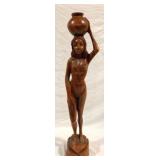 Carved Nude Woman Statue - 29.5