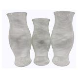 3 Glass Globes - 14" & 16"