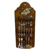 Spoon Collection (18) w/ Rack 20 x 8