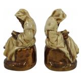 Pr Bronze Clad Monk Bookends 8"