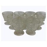 11 Vintage Pressed Sherbets 4"