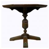 Jacobean Carved Base Table 30 x 33