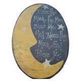 Painted Wooden Oval Sign for Nursery