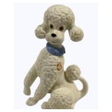Vintage White Poodle Figurine - 11"