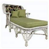 Vintage Wicker Chaise Lounge