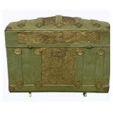 Vintage Painted Dome Top Trunk