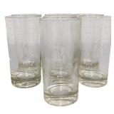 Set of 7 Vintage Glass Tumblers - 6"