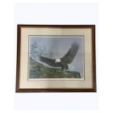 Framed Eagle Print 27 x 31