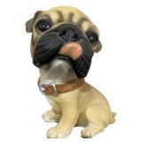 Pug Dog Resin Figurine - 9"
