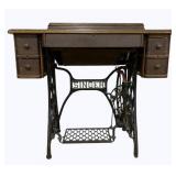 Vintage Singer Sewing Table, Iron Base