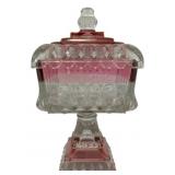 Westmoreland Ruby Flashed Glass Candy Dish
