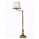 Brass Adjustable Arm Floor Lamp, 56.5"
