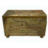 Wood Map Decor Box - 6 x 7 x 11