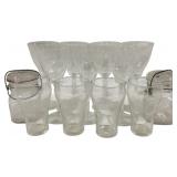 Lot of Assorted Coke Glasses, Mason Jars & More