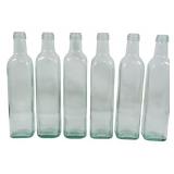 6 Glass Bottles 10"